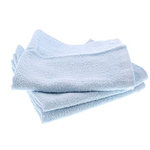 ジャパンネット ハンドタオル ブルー 約34×36cm デイリータオル Daily Towel 毎日使いやすい 3枚入