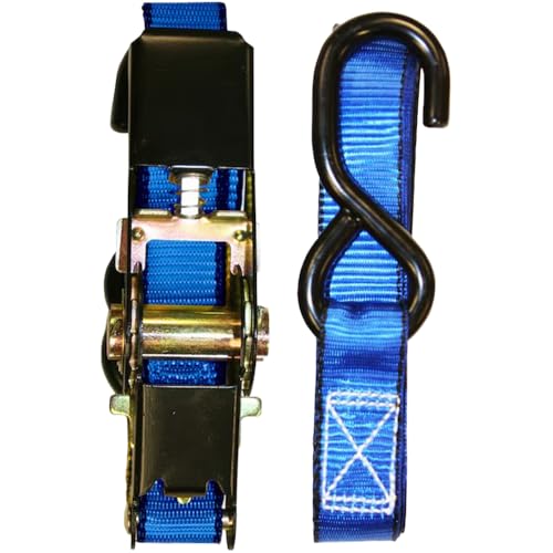 Everest Premium Ratchet Tie Down – 1 PK – 1 IN – 6 FT – 300 LBS Working Load – 900 LBS Break Strength – Cambuckle Alternative – Cargo Straps Perfect for Moving Appliances, Lawn Equipment and Motorcycles - Thumbnail 3