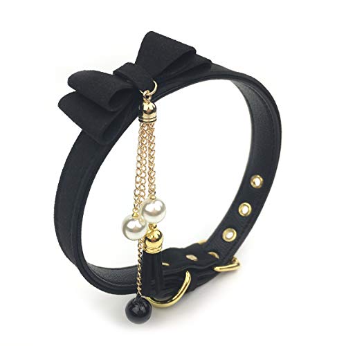 Bell Choker Collar Necklace Lolita Bow Collar Cat Kitty Velvet Necklace (T) #TOP10