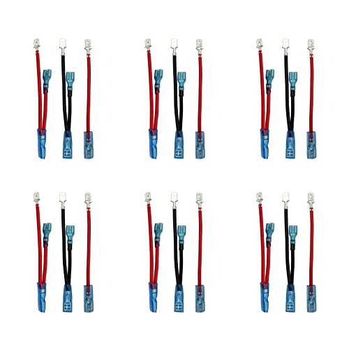Image of 6 Sets 5 Pin Switch Jumper Wire Set with Male Spade & Female Connectors for Car Marine Rocker Switch Replacement Mount