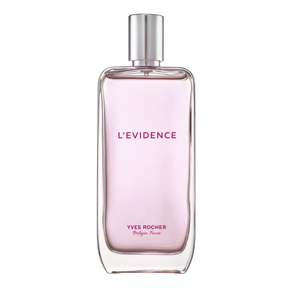Yves Rocher Woda perfumowana L'Evidence 100 ml, świecące perfumy damskie z magnolią, brzoskwinią i paczulą, ekologiczna elegancja w minimalistycznej butelce | Długotrwała woda perfumowana dla kobiet, upcyclee fishing magnolia i pachouli pozostawia stylowy