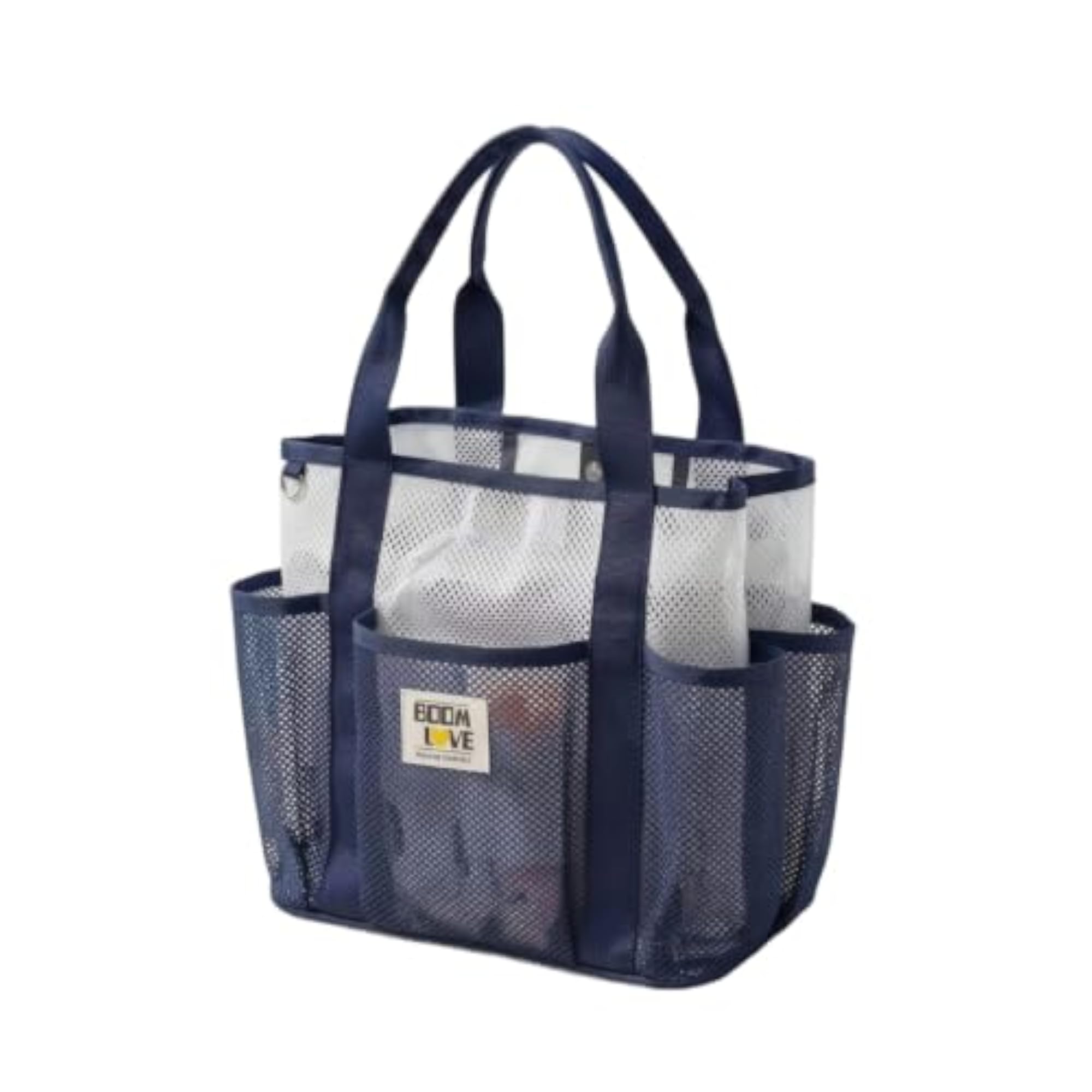 Multi-Pocket Mesh Beach Bag, Lightweight Quick-Drying Tote
