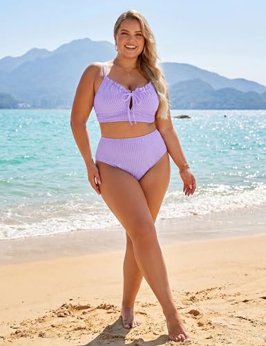 Image of BMJL Womens High Waisted Bikini Sets Tummy Control Swimsuit Swim Suit 2026