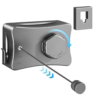 HOHOWU Retractable Outdoor Clothes Line,Heavy Duty Clothes Drying Laundry Line Wall Mounted Stainless Steel Line-16.7 Feets-Grey