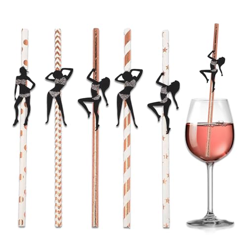 24 pitillos desechables de papel para fiesta despedida boda miniatura 1