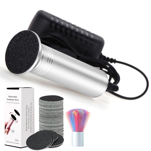 Râpe Pieds Electrique Professionnel Rapeuse Pieds Electrique Puissante Anti-Callosités Ponceuse Pieds Rappe Pied Pédicure Lime Pied, Plusieurs Vitesses...