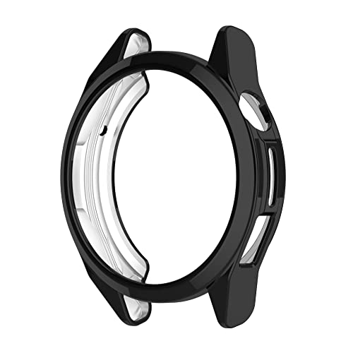 スマートウォッチ保護ケース・ WATCH GT Runner用 ケース 耐衝撃 カバー 保護 TPU クリア メッキ 透明 ファーウェイウォッチ GT ランナー 耐衝撃 ソフトケース おしゃれ アンドロイド スマートウォッチ(ブラック)