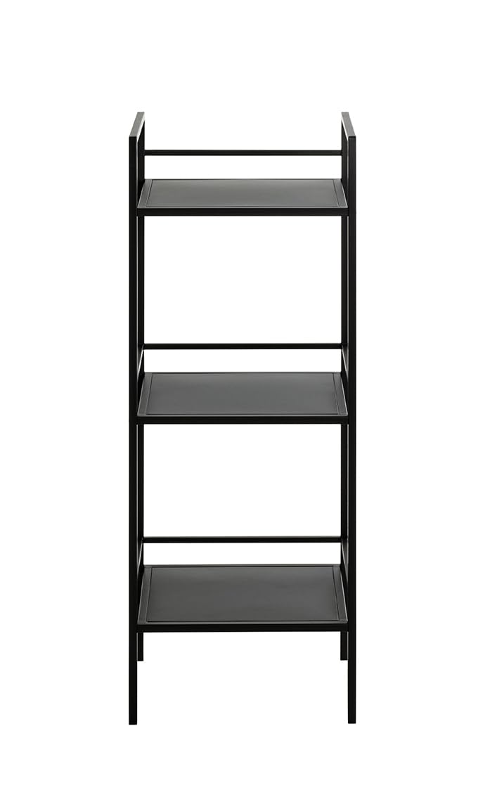 HAKU Regal, schwarz, Metall - Maße: B 35 x H 95 x T 25 cm, Style: Modern