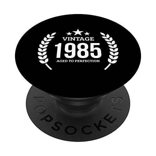 1985 Regalos de cumpleaños 37 Año de edad Cumpleaños 37th Bday Presente PopSockets PopGrip Intercambiable