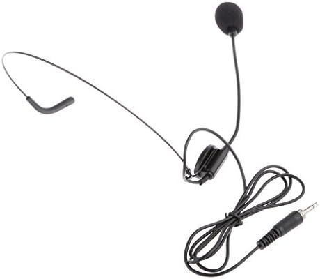 Black Back Electret Headworn Microphone Wireless System Upright Type ...