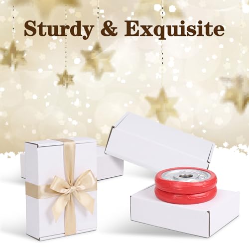 Image of WIFTREY 7X5X2 Shipping Boxes Set of 30, 7X5X2 White Corrugated Cardboard Box for Packaging Small Business, Gift Packing, Mailing, Moving