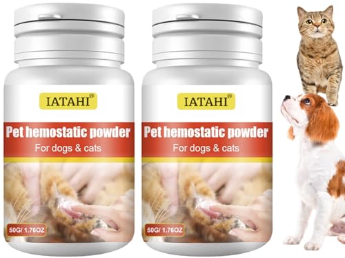IATAHI Trattamento in Polvere Medicata per Sanguinamento,2pcs Polvere Emostatica,Polvere Emostatica