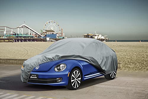 Image of Kayme Heavy Duty Car Cover Custom Fit Volkswagen Beetle /New Beetle /VW Bug Waterproof All Weather for Automobiles, Full Exterior Covers Sun Rain UV Protection.