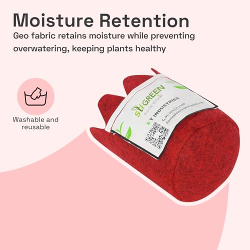 Image of Geo Fabric Grow Bags for Plants 4X5 Inch (Pack of 10) | 400 GSM Heavy Duty UV-Protected Round Maroon Colour Plant Bags for Terrace and Vegetable Gardening | Strong & Reusable|