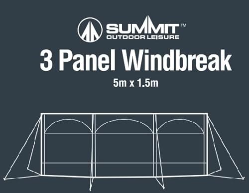 HSS Windbreaker Blocker 150x500cm Camping Caravaning Garden Beach Green Wind Break (Slate Grey) - Image 4