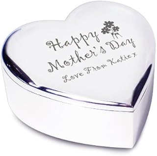 Personalised Limited Edition Mothers Day Heart Trinket Box-Free Laser Engraving