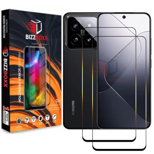 Image of Premium Screen Protector | Xiaomi 14 5G | Mi 14 | Tempered Glass Guard | Anti Static | Full Screen Coverage-Edge to Edge | 9H Hardness | With Easy Installation Kit (Pack of 2)