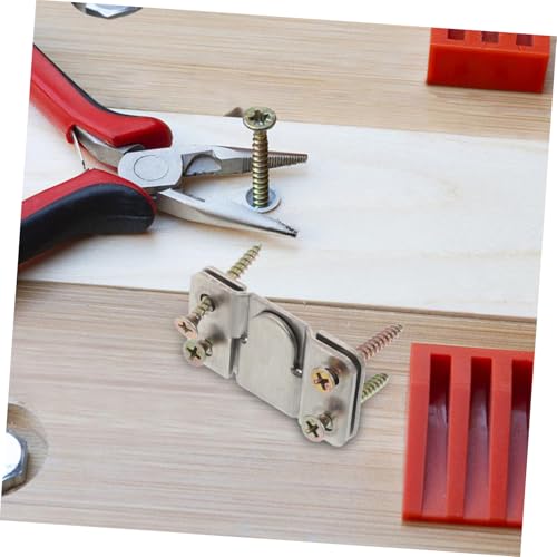 Image of 4pairs Heavy Duty Interlocking Flush Mount Bracket Stainless Steel Picture Hanging Hardware Mounting Screws for Frames Furniture and Art Display