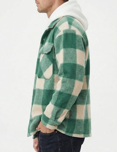 Image of ZAFUL Men's Shacket Aztec Print Shirt Jacket Flannel Button Up Turndown Collar Overshirt Chest Pocket Button Flap Thick Shirt