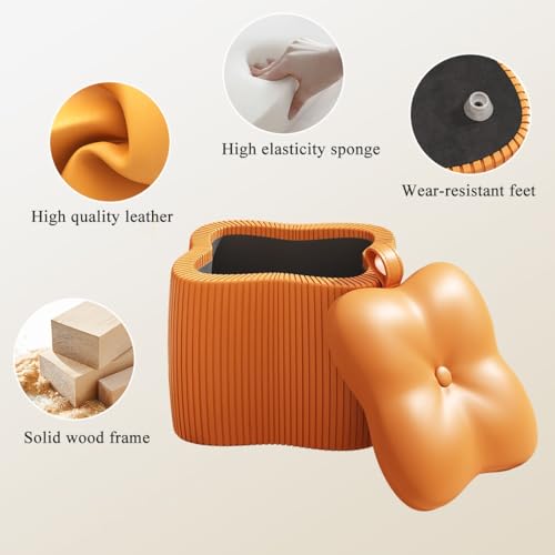 Pouf de rangement cube 30,5 cm en polyuréthane chic pour optimiser le salon