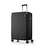 FLIEE Luggage | Lightweight Hard Shell Suitcases | 4 Silent Dual Spinner Wheels | TSA 3 Digit Combination Lock | Aluminium Telescopic Handle | Luggage | (Black, Large 28")