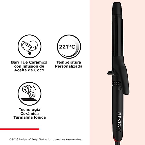 Revlon Smoothstay Coconut Oil-Infused Curling Iron | For Shiny, Smooth Curls (1 In) #TOP4