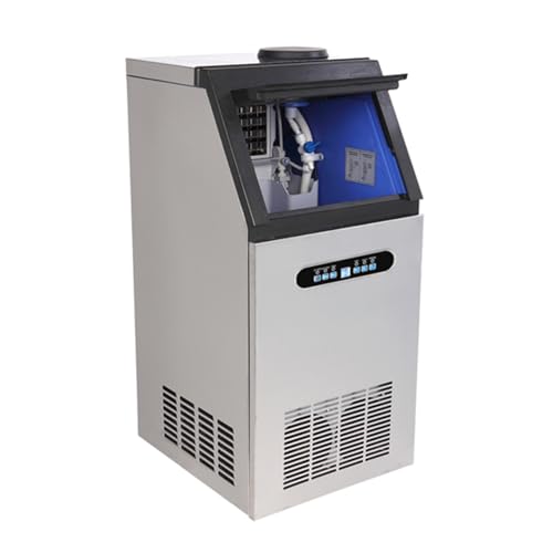 Commercial Ice Maker Machine, 400-700 LBS Daily Output, Ice in 5-20 Mins, Self-Cleaning, Adjustable Thickness, Large Storage, Freestanding or Under Counter for Bar, Restaurant, Cafe, Home (400Lbs)