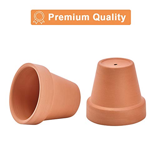 Riseuvo 32pcs Small Mini Clay Pots - 2\'\' Terracotta Pot, Cactus Flower, Succulent Nursery Pots, with Drainage Hole, for Indoor/Outdoor Plants, Crafts