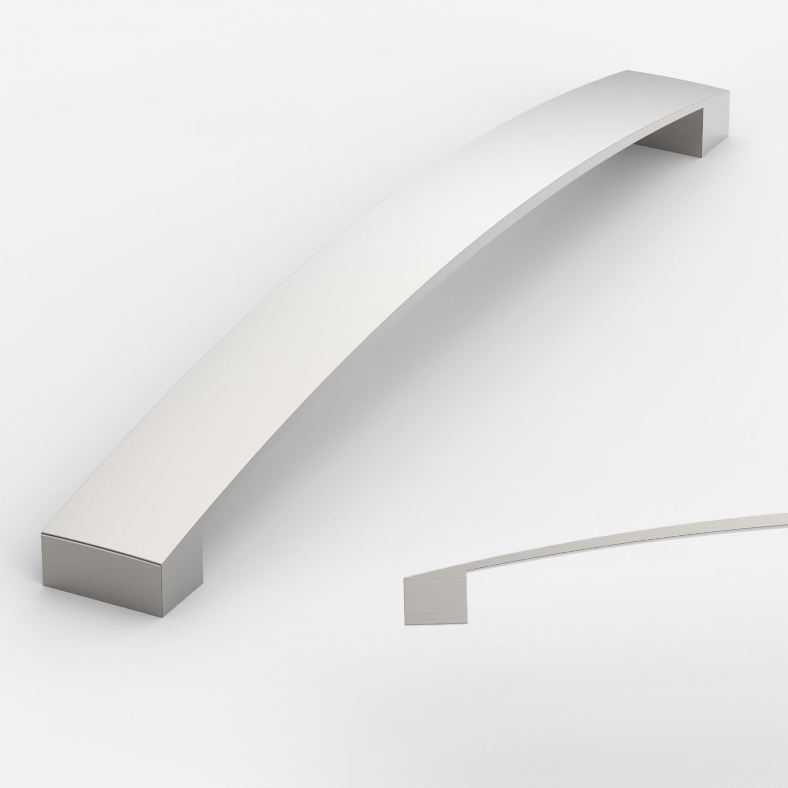 Amerdeco 10 Pack Brushed Satin Nickel Cabinet Pulls,192mm Hole Center-Drawer Handles for Kitchen&Bathroom,AM036