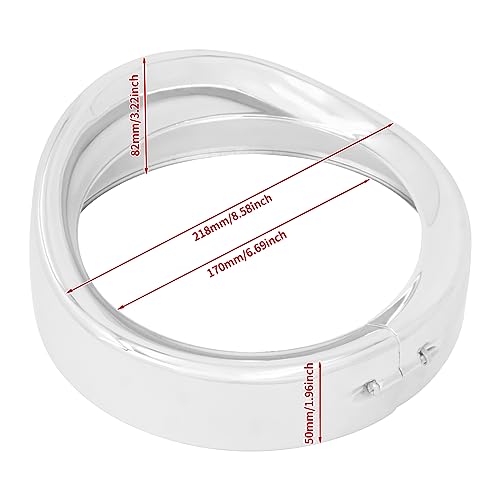 Headlamp Headlight Trim Ring 7 inch Fit for Harley Motorcycle Touring Road King Electra Glide Chrome by HDBUBALUS - Used condition - Image 5