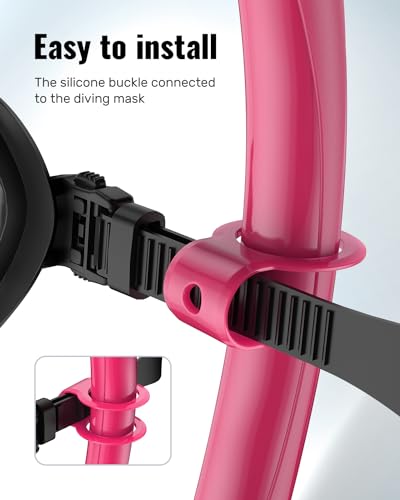 WSTOO Adults Diving Snorkel Breathing Tube Silicone Flexible Foldable Snorkel Anti-Drop for Freediving Swim Training,Diving and Scuba Diving,Easy to Carry for Travel