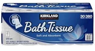Fiorenzo Bundle Compatible with Kirkland Signature 2-Ply Toilet Tissue - Ultra-Soft Comfort and Premium Quality - 30 Rolls and 380 Sheets Per Roll Bath Tissue