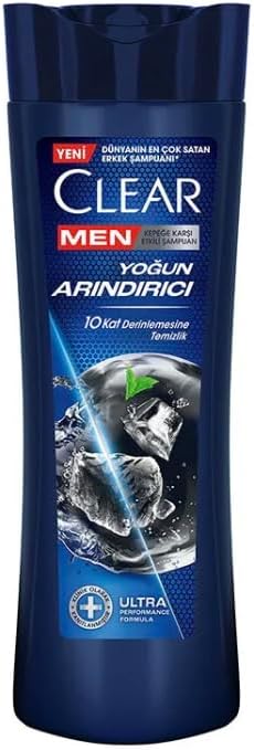 NEW Clear Men Intensive Purifying Anti-Dandruff Shampoo - 10x Deep Cleansing