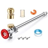 Hohean 12 Anti Siphon Frost Free Sillcock, No Lead Brass Frost Free Outdoor Faucet with Backflow Preventer, 1/2 Push to Fit Connector, 3/4 GHT Hose Bib for PEX, CPVC, Copper, PE-RT Pipes