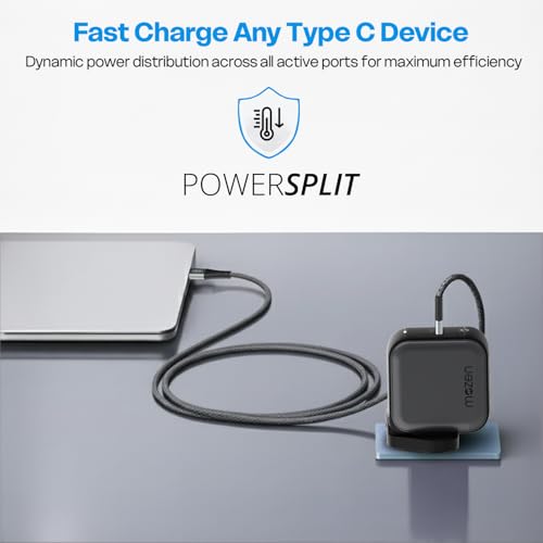 Image of MOZEN by Amkette 67W GaN3 Fast Charger with USB-C Charging | PD & QC Charging | Laptop & Smartphone Fast-Charging | Detachable Travel Plug | Intelligent Power Split & Multi-Layer Safety