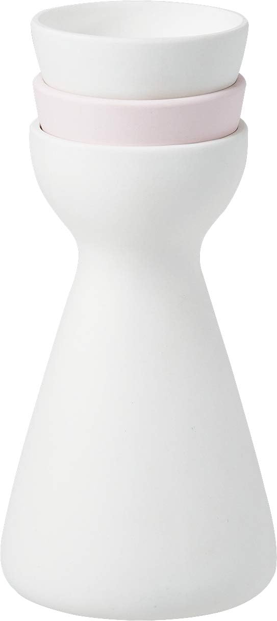 西海陶器(Saikaitoki) Saikai Pottery Hasami Ware Essence Pale Sake Set White Pink