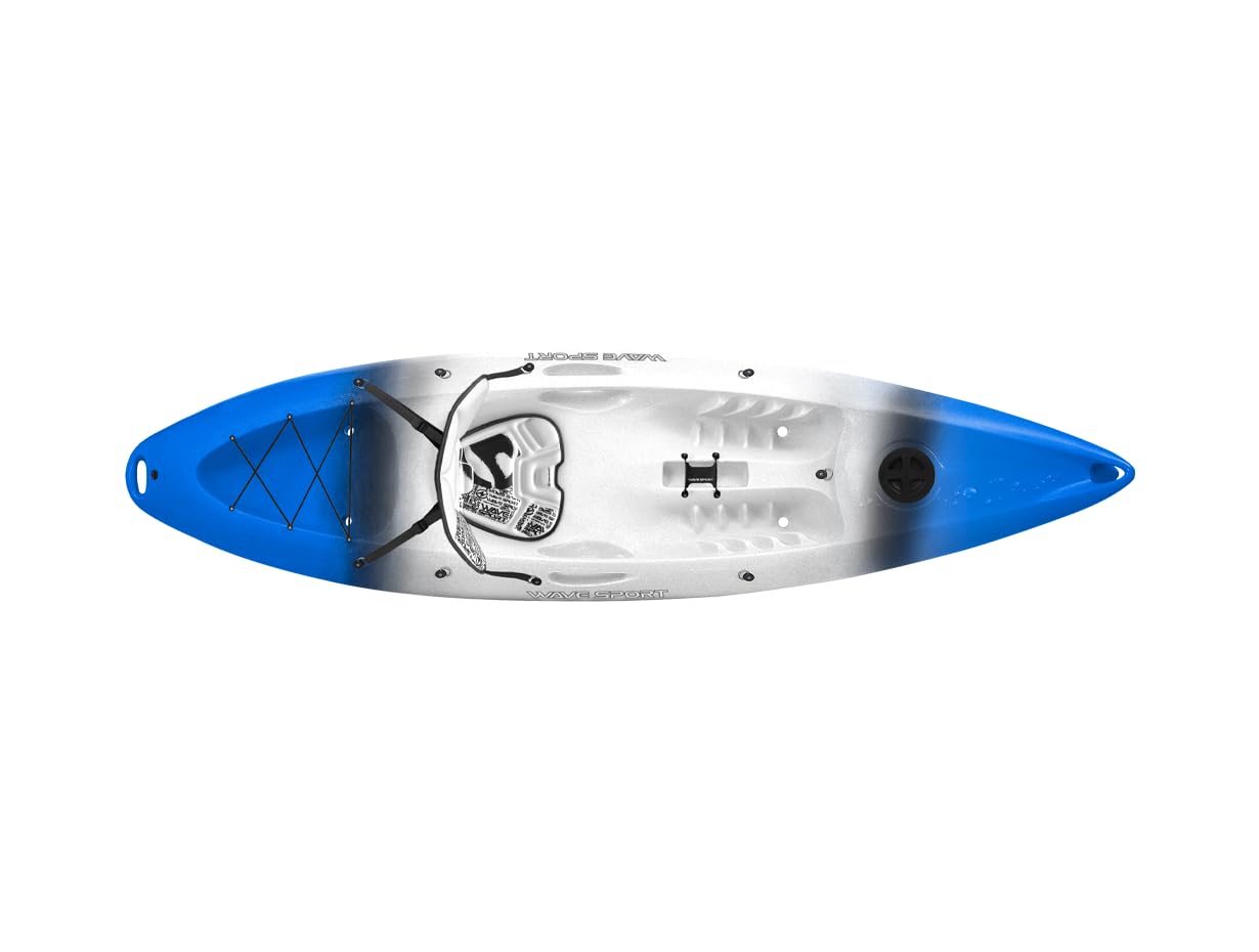 Kayak Scooter Sit-on-Top Monoplace Polyvalent pour Mer, Surf, Lac, Rivières - Léger et Stable