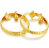 Generic 24k plated baby bangles, Small, Yellow gold