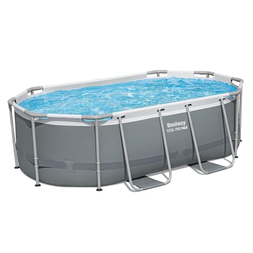 Bestway Steel Pro MAX 10' x 6'7' x 33' Oval Above Ground Swimming Pool Set, 330 GPH Filter Pump,...