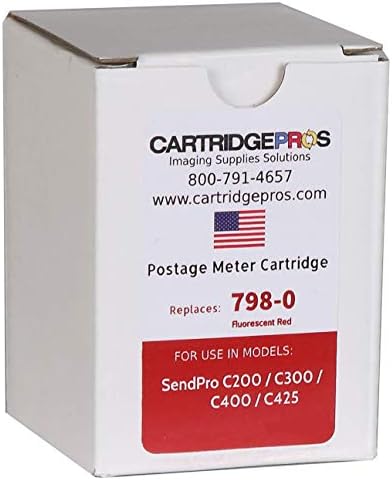 Compatible Ink Cartridge Replacement for SendPro C200, C300 and C400 Postage Meters, SL‑798‑0, Red, 2 Pack image 5