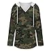 Womens Bodysuit Army Military Camouflage Tiger Stripe Camo T Shirts Long Sleeve Hoodie V Neck Pullover Tops, 2026