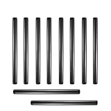 MUZIK 10 Pack Black Pipe Threaded Pipe Nipples, Vintage DIY Shelving Steampunk Furnitur, 3/4 Inches (14 inch)