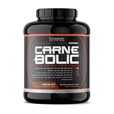 Ultimate Nutrition Carne BolicBeef Protein Powder, Lactose Free Protein Shakes, Paleoand Keto Friendlywith No Sugar or Carb, Low Calorie Isolate Powder, Hydrolized Protein, 60 Servings, Chocolate Cover