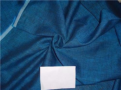 Lin bicolore bleu noir anti-froissement pour création textile
