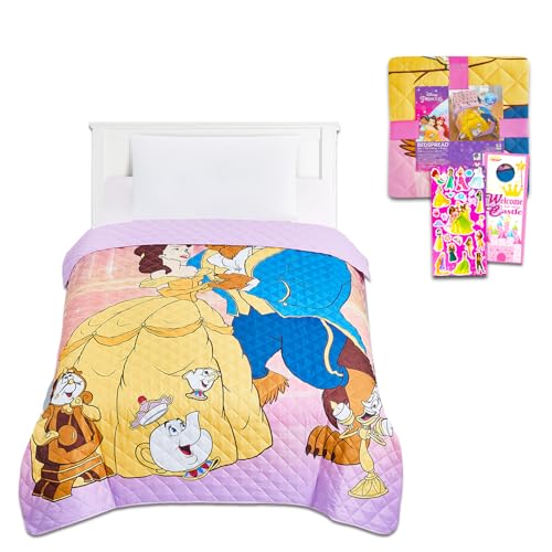 Die Schöne und das Biest Tagesdecke für Kinder – Set mit Prinzessin...
