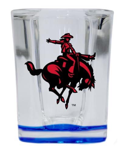 Vasos shot cuadrados 2 oz 2-pack base azul