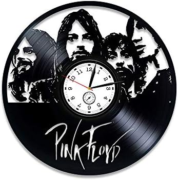 Vinyl Clock Compatible with Pink Floyd Themed 12 Inch Record Art Gift