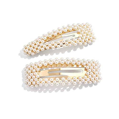 Clip para cabello con perlas doradas, 2 piezas miniatura 1