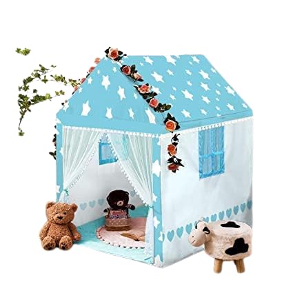 SANGANI Kids Theme Play Theme Tent House for Kids 3-13 Year Old Kids Girls and Boys,Blue Star=0033