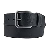 Carhartt Men's Durable Full Grain Saddle Leather Classic Belts, W/Rugged Antique Nickel Hardware, Black, 36